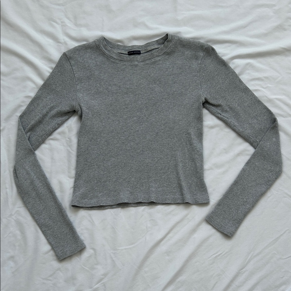 Brandy Melville Heather Gray Long Sleeve Top